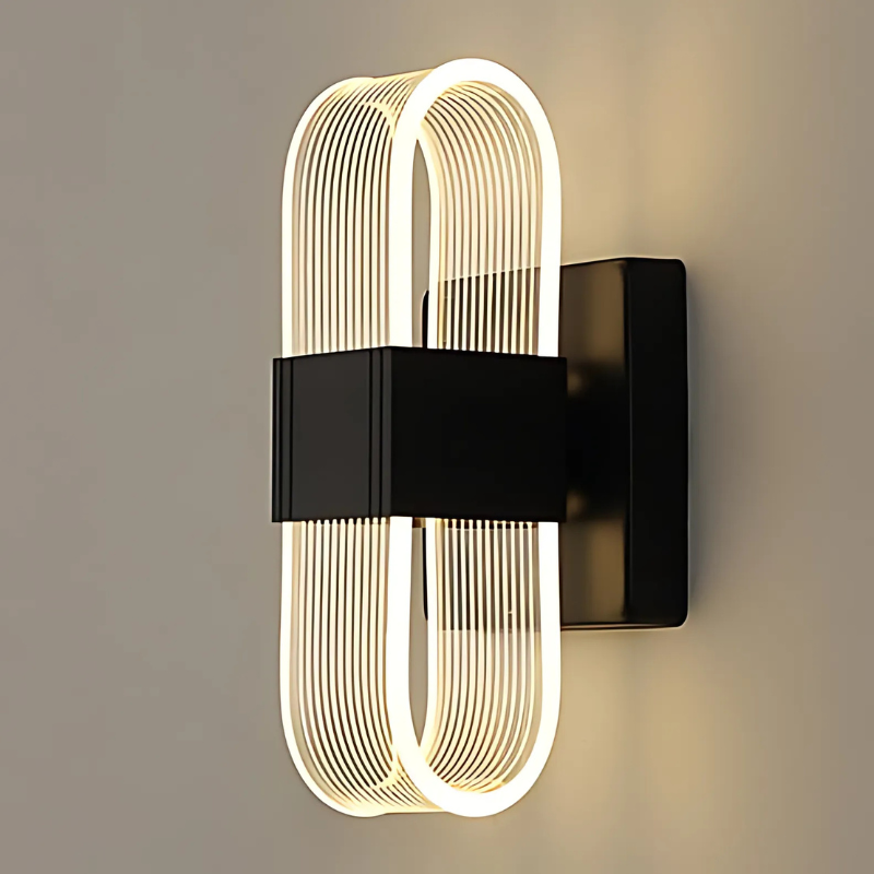 Lustrous Loop™ Wall Light Black A Tri-White Tunable