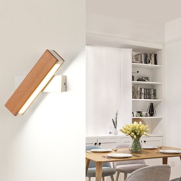 WoodSpin Glow™ Wall Light Light Wood White Large - 31 x 5 cm