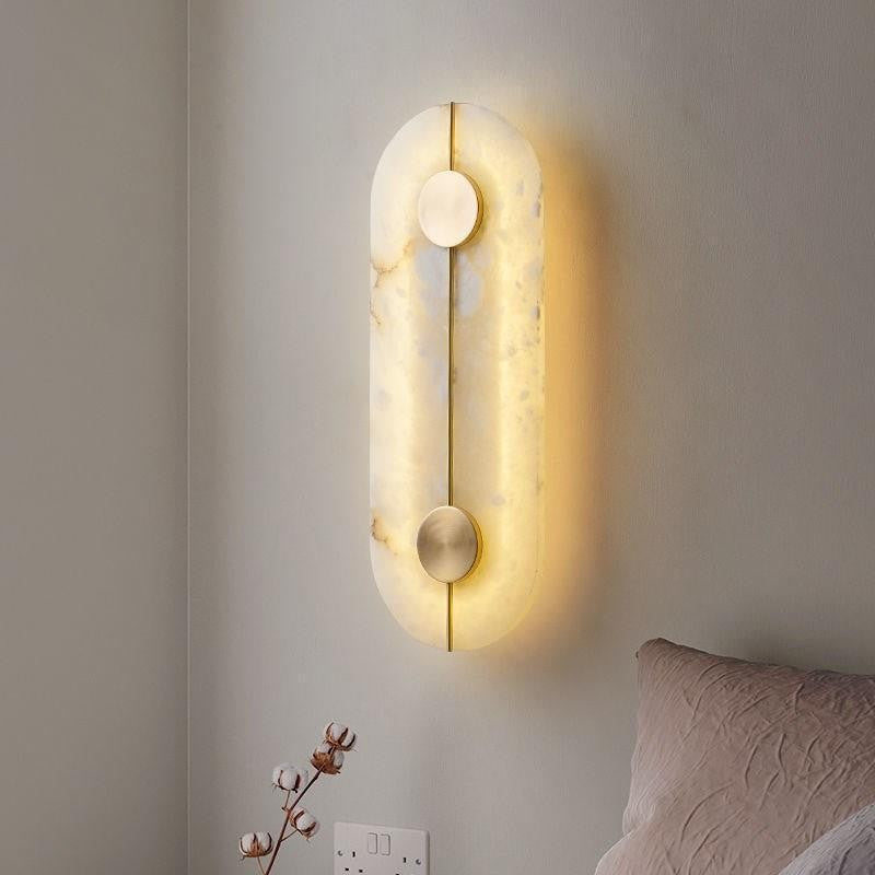 LucentVeil™ Wall Light Elongated Oval Gold