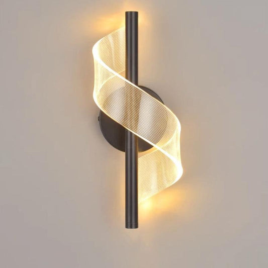 AuroraSwirl™ Wall Sconce Light Black