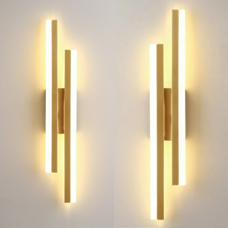 Spectra Fusion Wall Light Gold Pair Tri-White Tunable