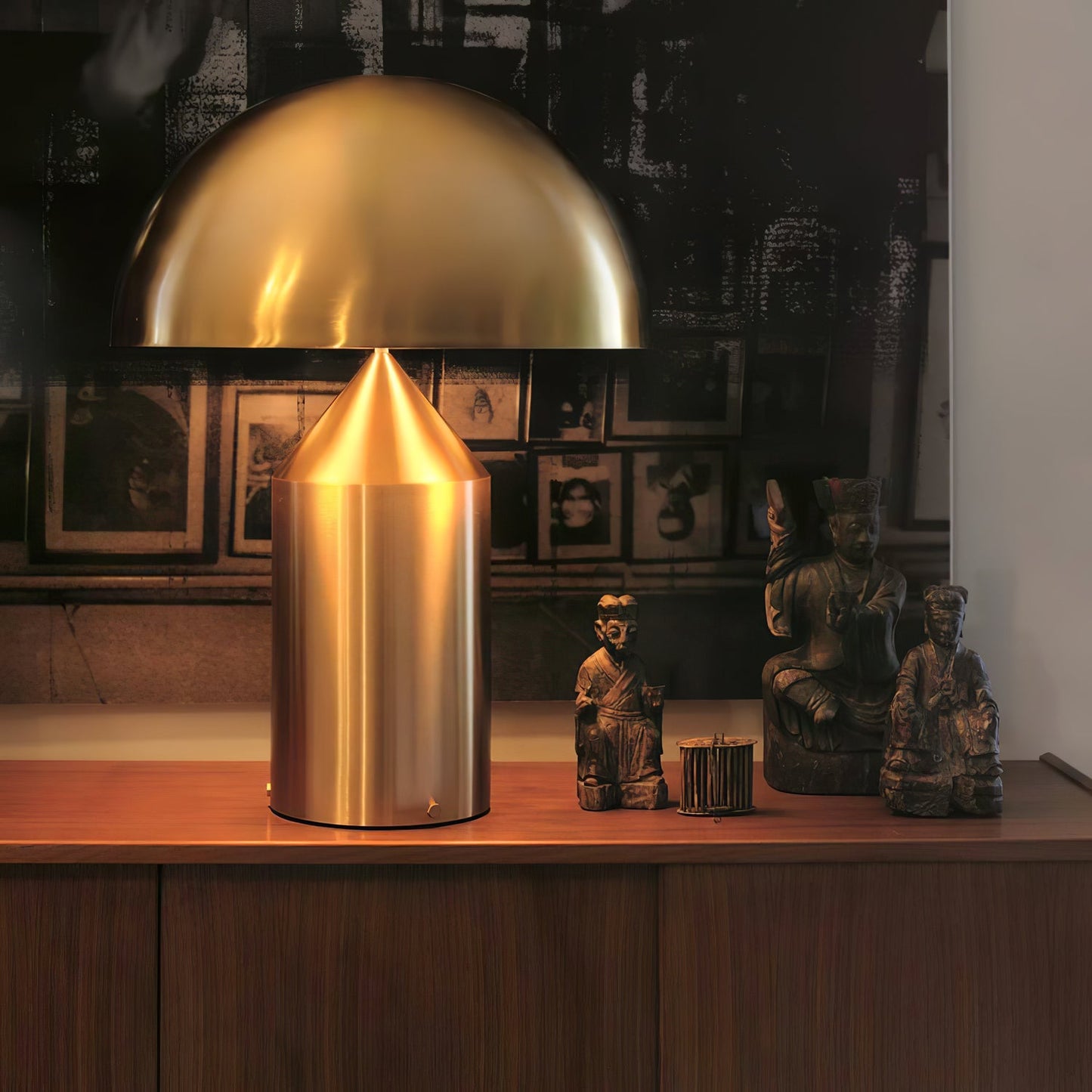 Louvre Luminary™ Table Lamp Small D9.8" x H13.8" D35 cm x H50 cm Satin Gold