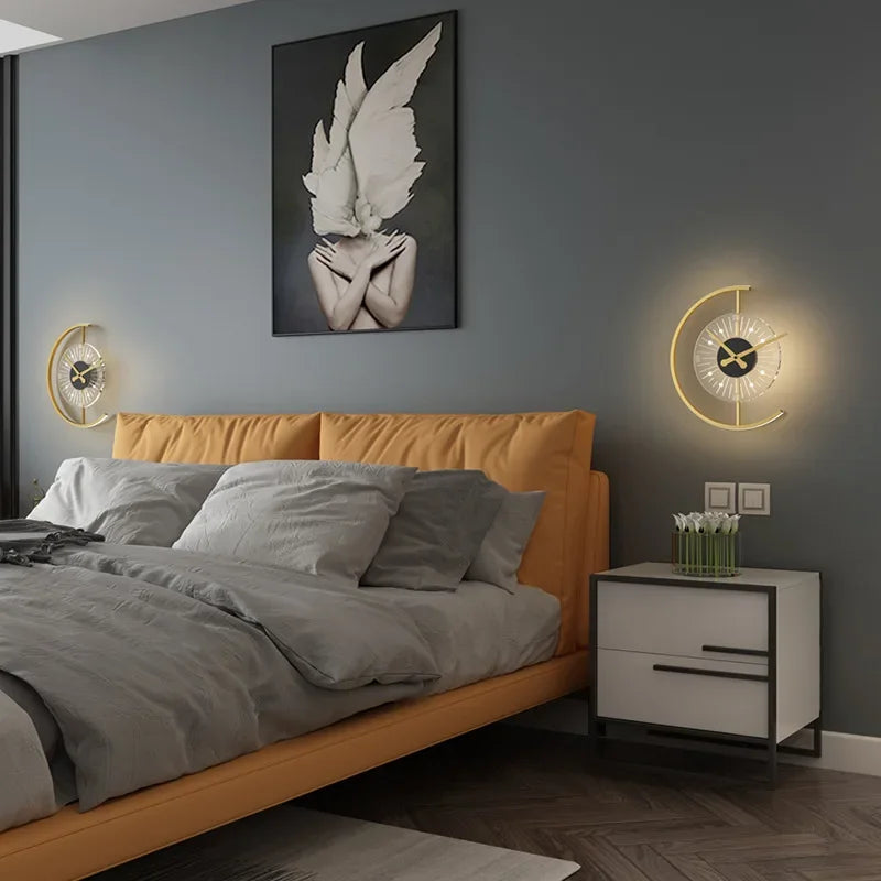 Quantum Arc™ LED Clock Wall Light
