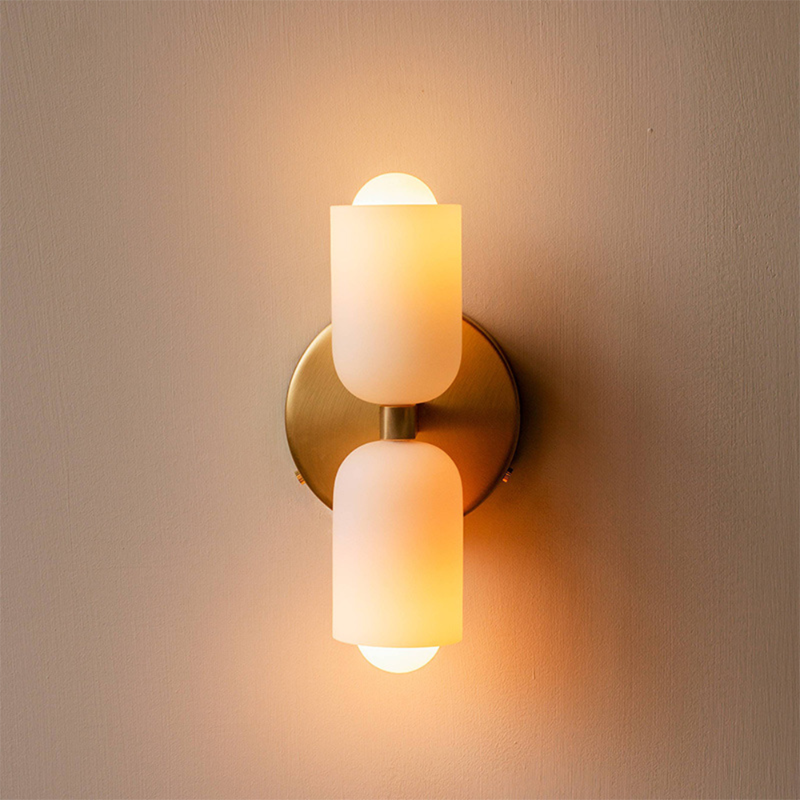 LuminaGlow™ Acrylic Wall Light Gold 12x23 cm