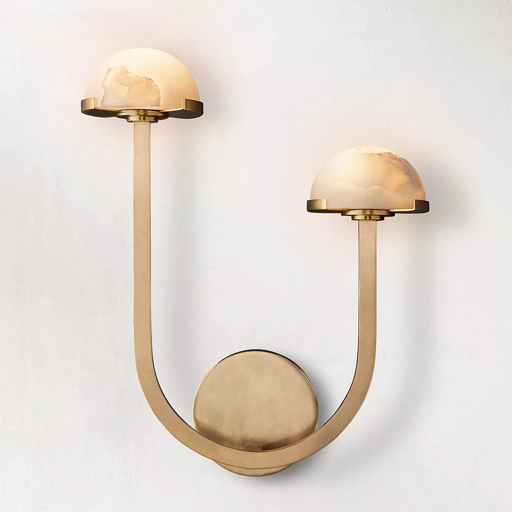 Mystic Mushroom Glow™ Lamp Brass Left