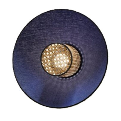 Shanghai Shade™ Wall Lamp Ocean Blue Disc with Red Back