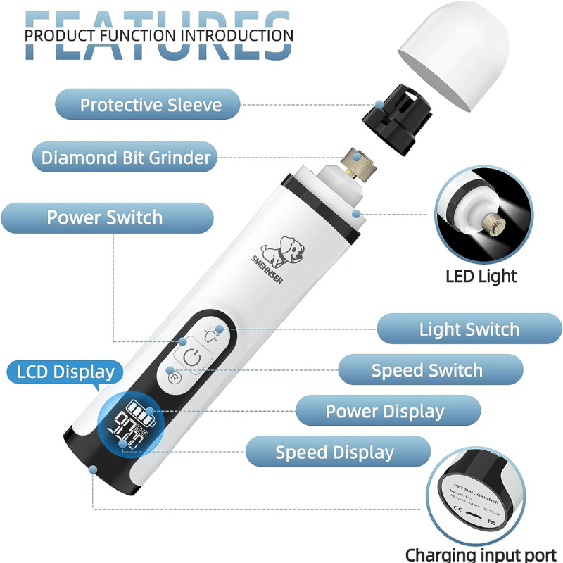 PawPerfect GlowPro™: IllumiNail Pet Nail Grinder