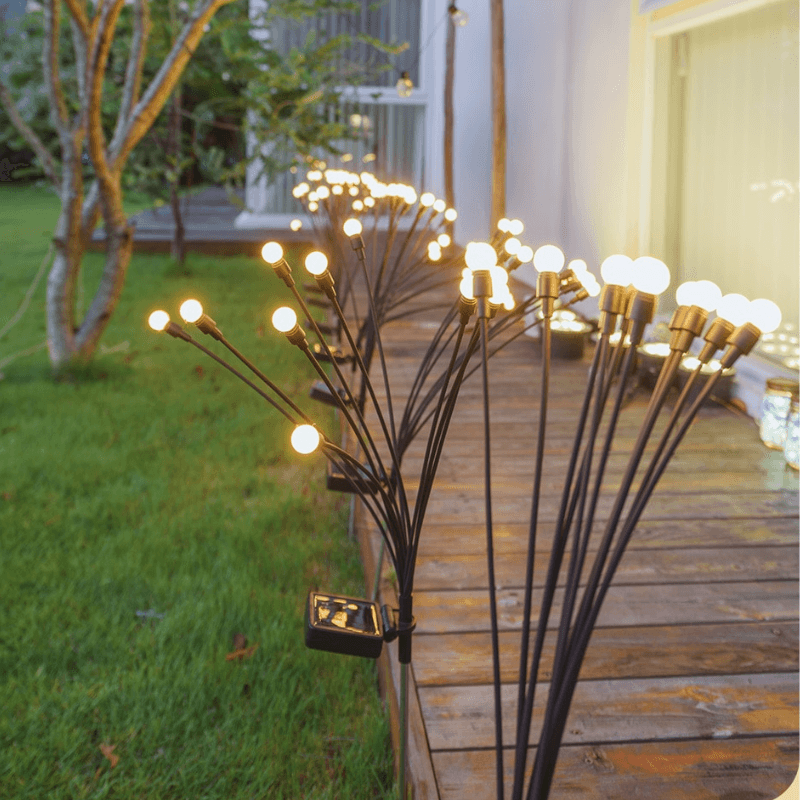 Solar Firefly Garden LED Lamp Decoration 4 packs of 8 warm lights