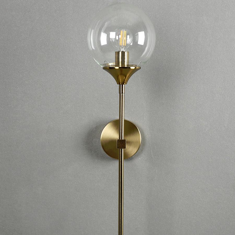 GleamOrb™ Wall Sconce Gold Clear