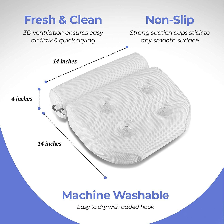 SpaCushion™ - Air Mesh Cushion Bathtub Pillow