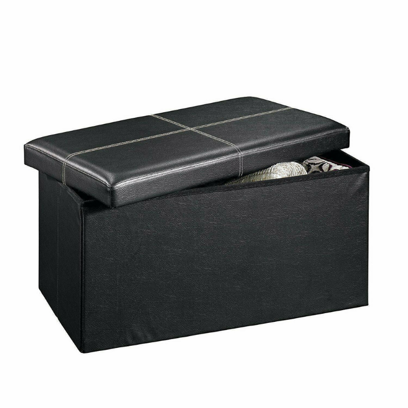 30" Folding Storage Ottoman Bench