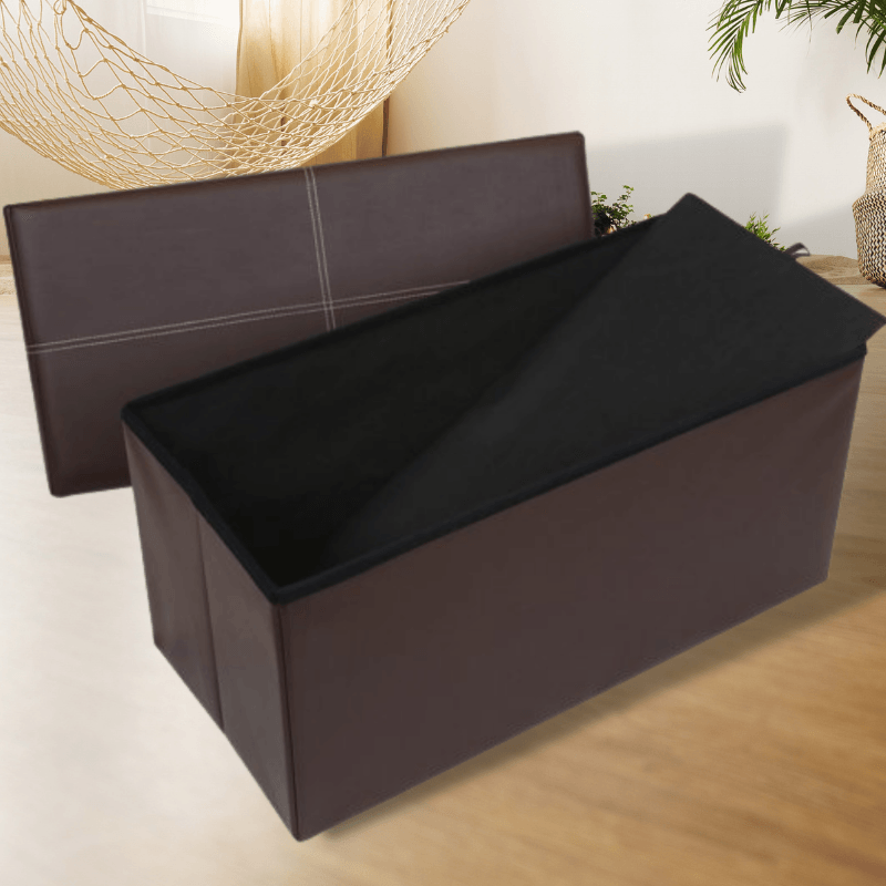 30" Folding Storage Ottoman Bench