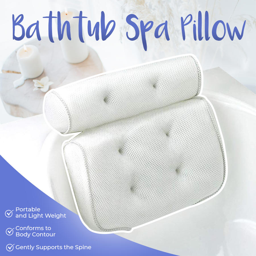 SpaCushion™ - Air Mesh Cushion Bathtub Pillow