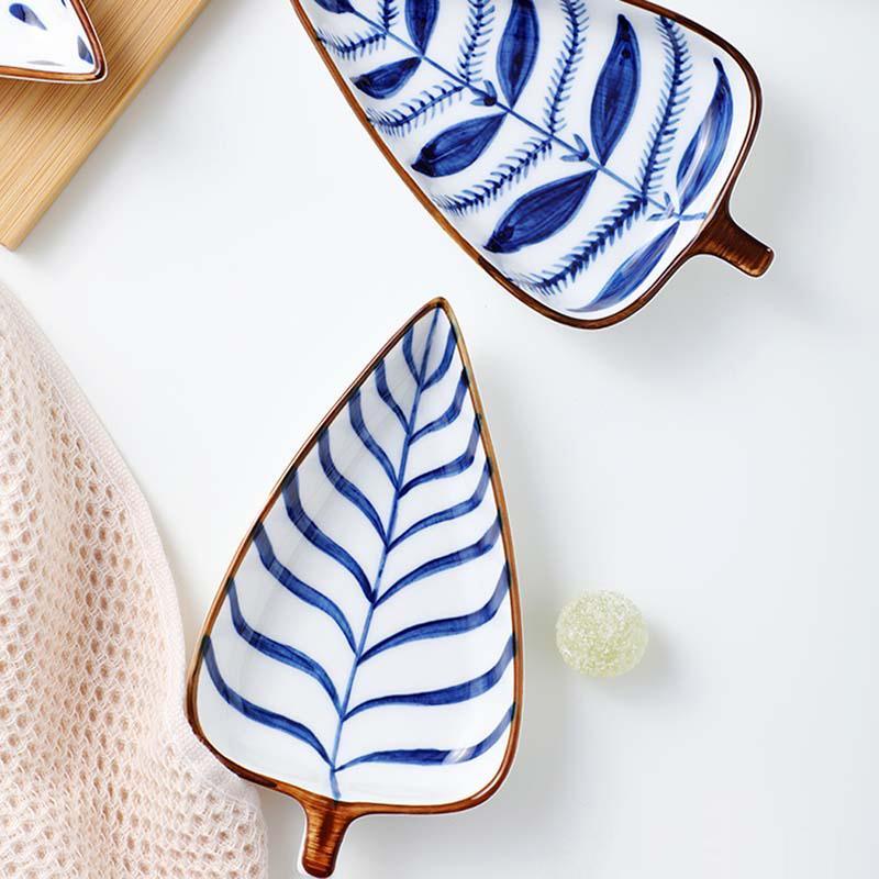 BluePearl Hand Painted Ceramic Serving Platters (Set of 4 plates)
