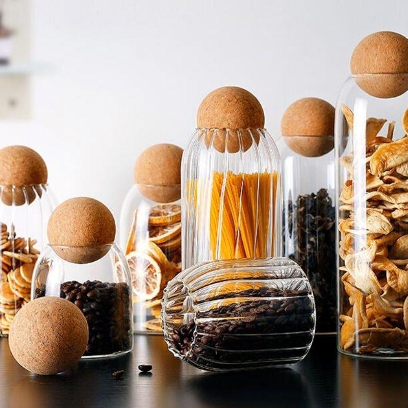 Corkly Glass Storing Jars