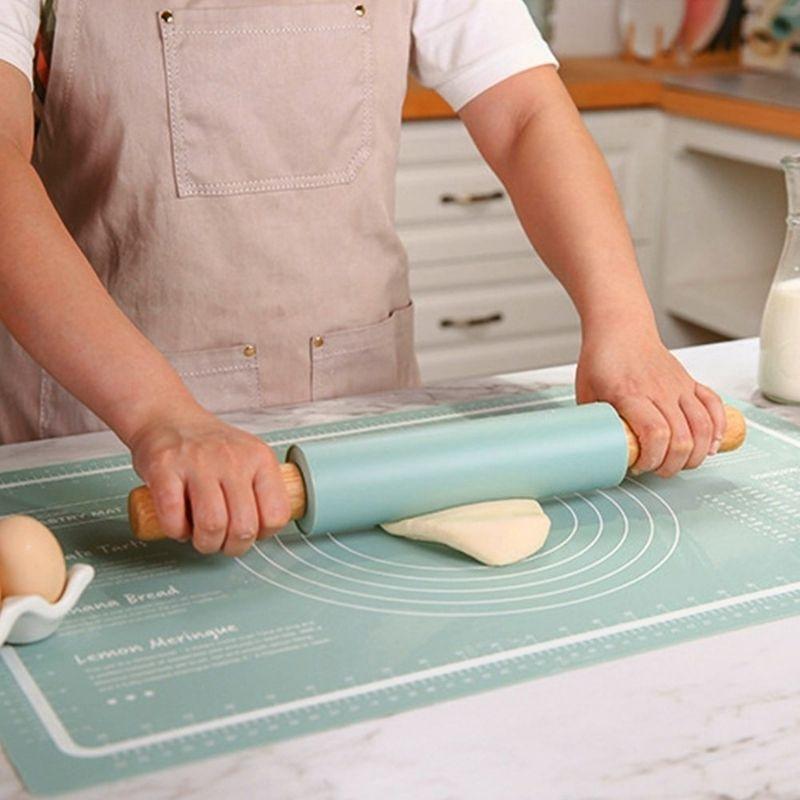 DreamBake - Non Stick Silicone Baking Mat Green Combo (Mat+Pin)