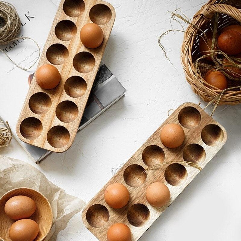EggStax Wooden Egg Tray 12 Holes