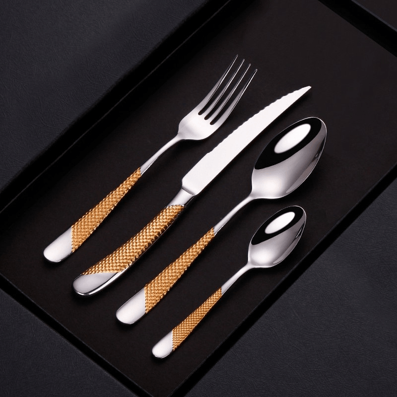 Royal Gold/Silver Plated Flatware Set