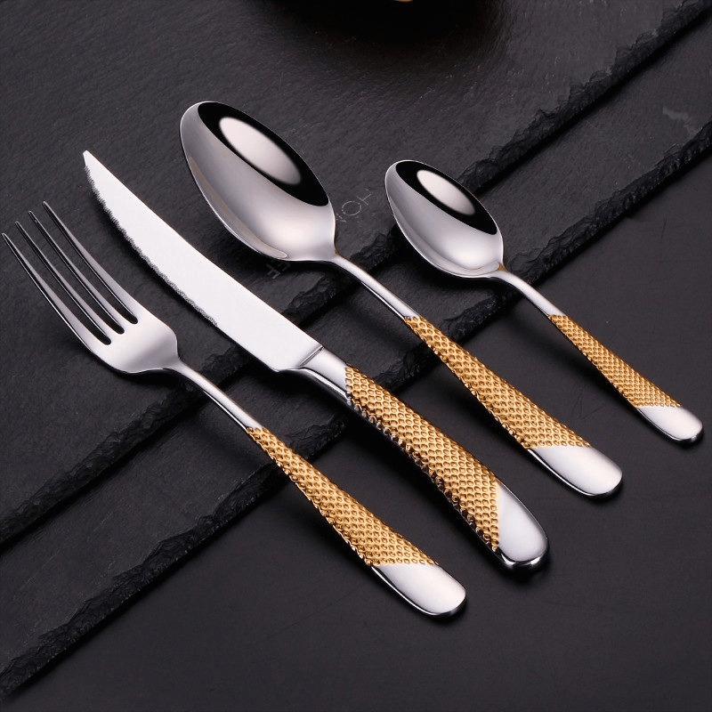 Royal Gold/Silver Plated Flatware Set