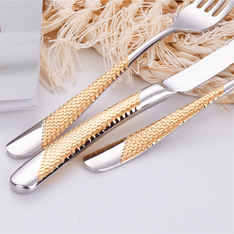 Royal Gold/Silver Plated Flatware Set