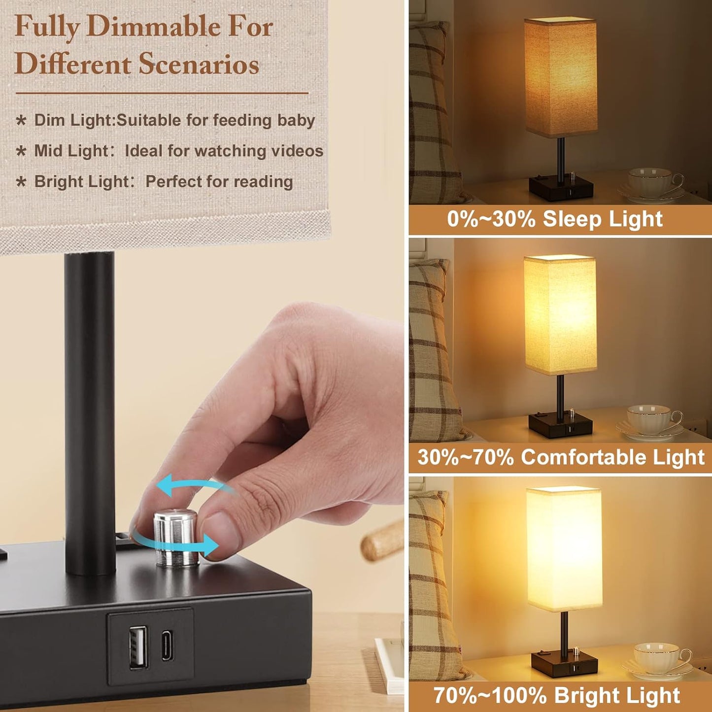 NoirLite™ Bedside Table Lamp