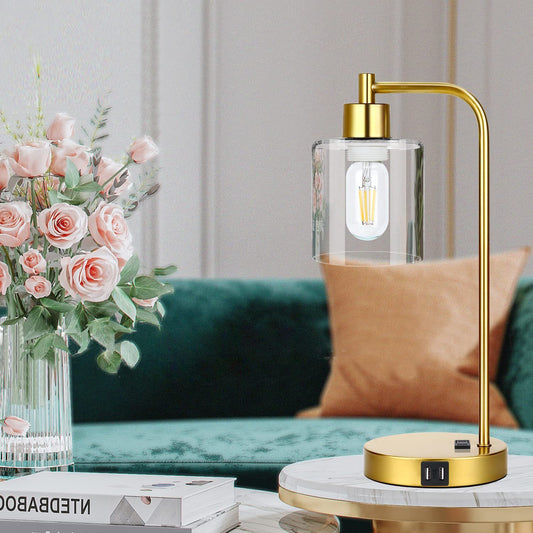 Orion's Glow™ Table Lamp with USB Charging Gold