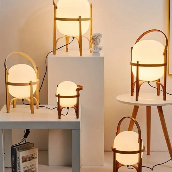 BasketGlow Vintage Table Lamp