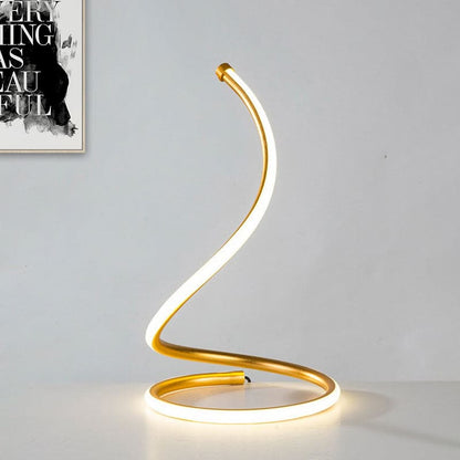 Golden Glow Spiral Silica Lamp