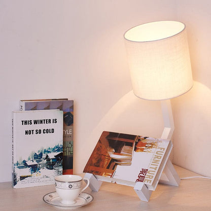 ScandiGlow Lamp with Bookshelf