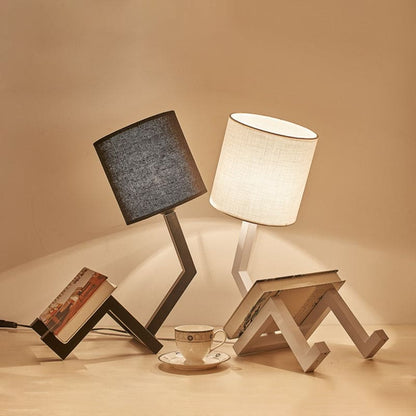 ScandiGlow Lamp with Bookshelf