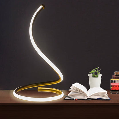 Golden Glow Spiral Silica Lamp