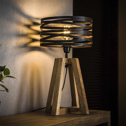 TwistLamp: Elegant Wood Table Lamp