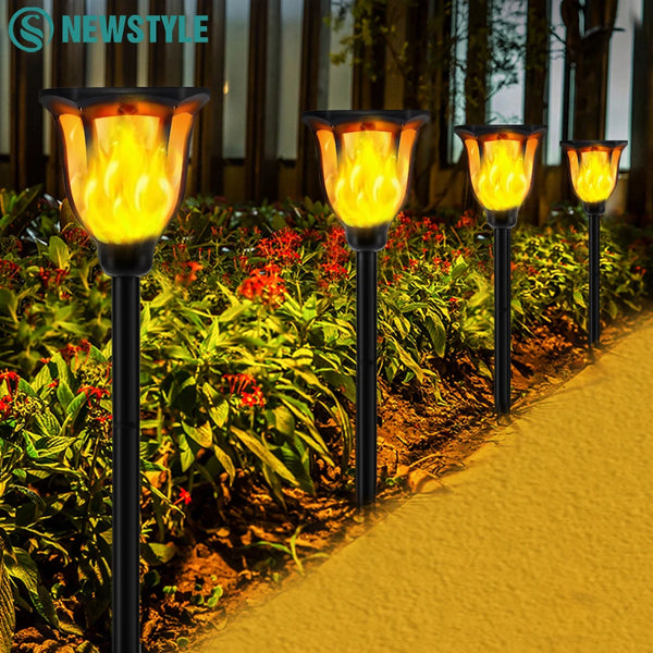 GlowGuard Solar Flame Lights
