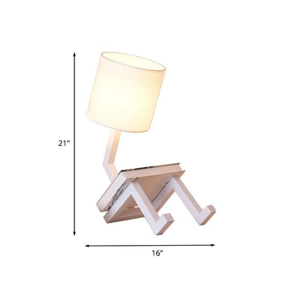 ScandiGlow Lamp with Bookshelf