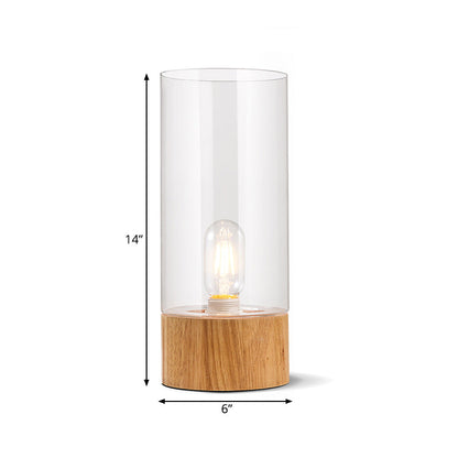 Lumeo Wooden Cylinder Night Lamp