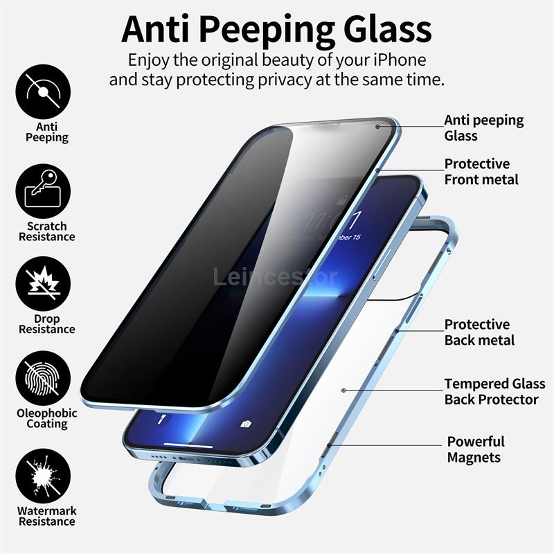 Privyshield™ - Glass Privacy Magnetic Case For iPhone