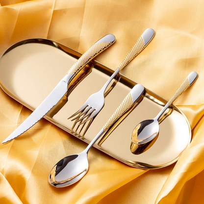 Royal Gold/Silver Plated Flatware Set - Indri Zest