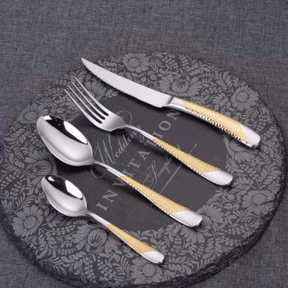 Royal Gold/Silver Plated Flatware Set - Indri Zest