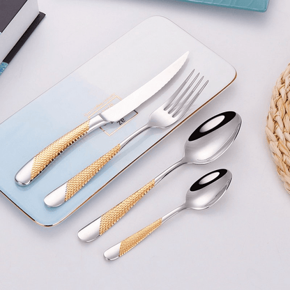 Royal Gold/Silver Plated Flatware Set - Indri Zest